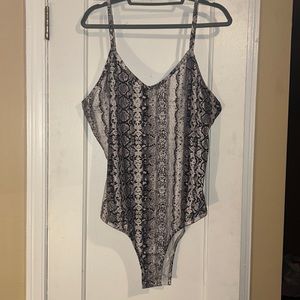 SHEIN Snake Patter Bodysuit 3XL